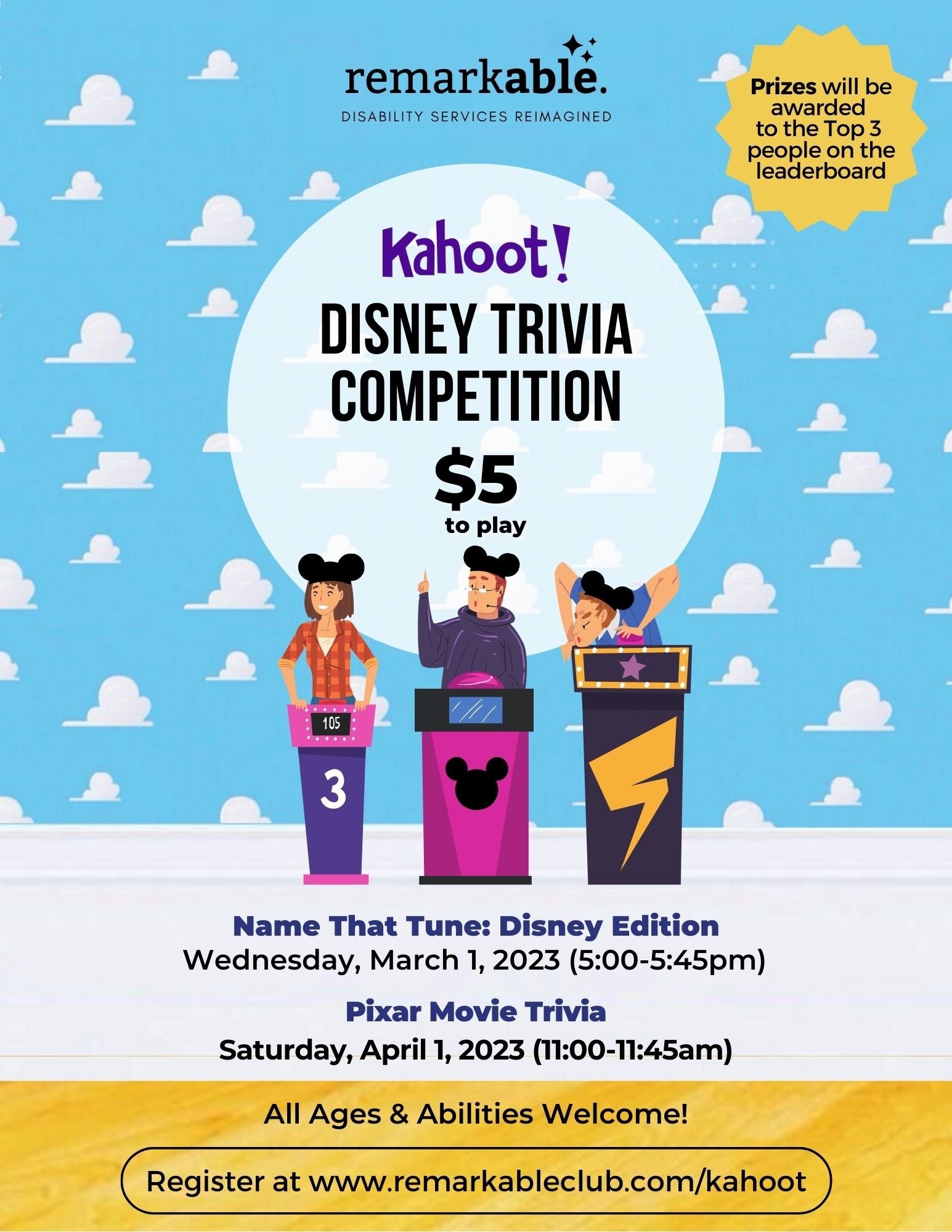 Disney Trivia Kahoot Competitions - Broward County Jewish Abilities ...